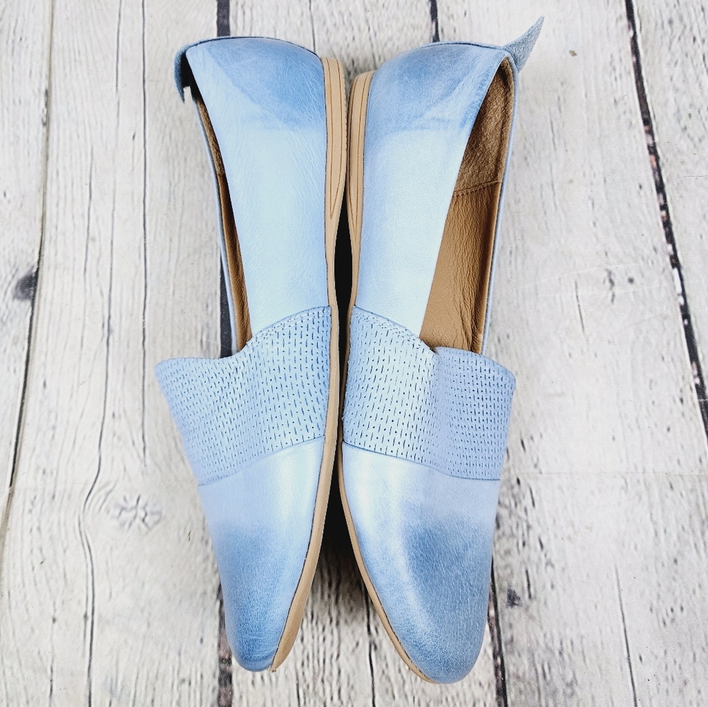 Bueno Light Blue Leather Ballet Flats. Size 38. - Picture 3 of 10